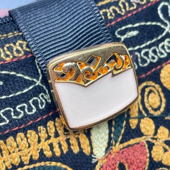 Womens Boho Bag Embroidered Handbag Purse handmade Black Multicolor - Picture 4 of 13